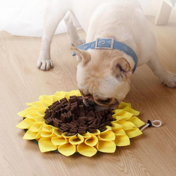Snuffelmat voor honden - in Zonnebloemvorm